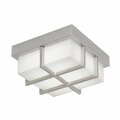 Afx August 8-in. LED Outdoor Flush Mount - Painted Nickel AUGW0808LAJMVNP